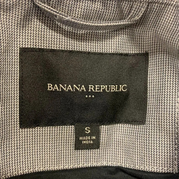 Banana Republic Men's Grey Micro Houndstooth Lightweight‎ Club Jacket Size S - Picture 6 of 11